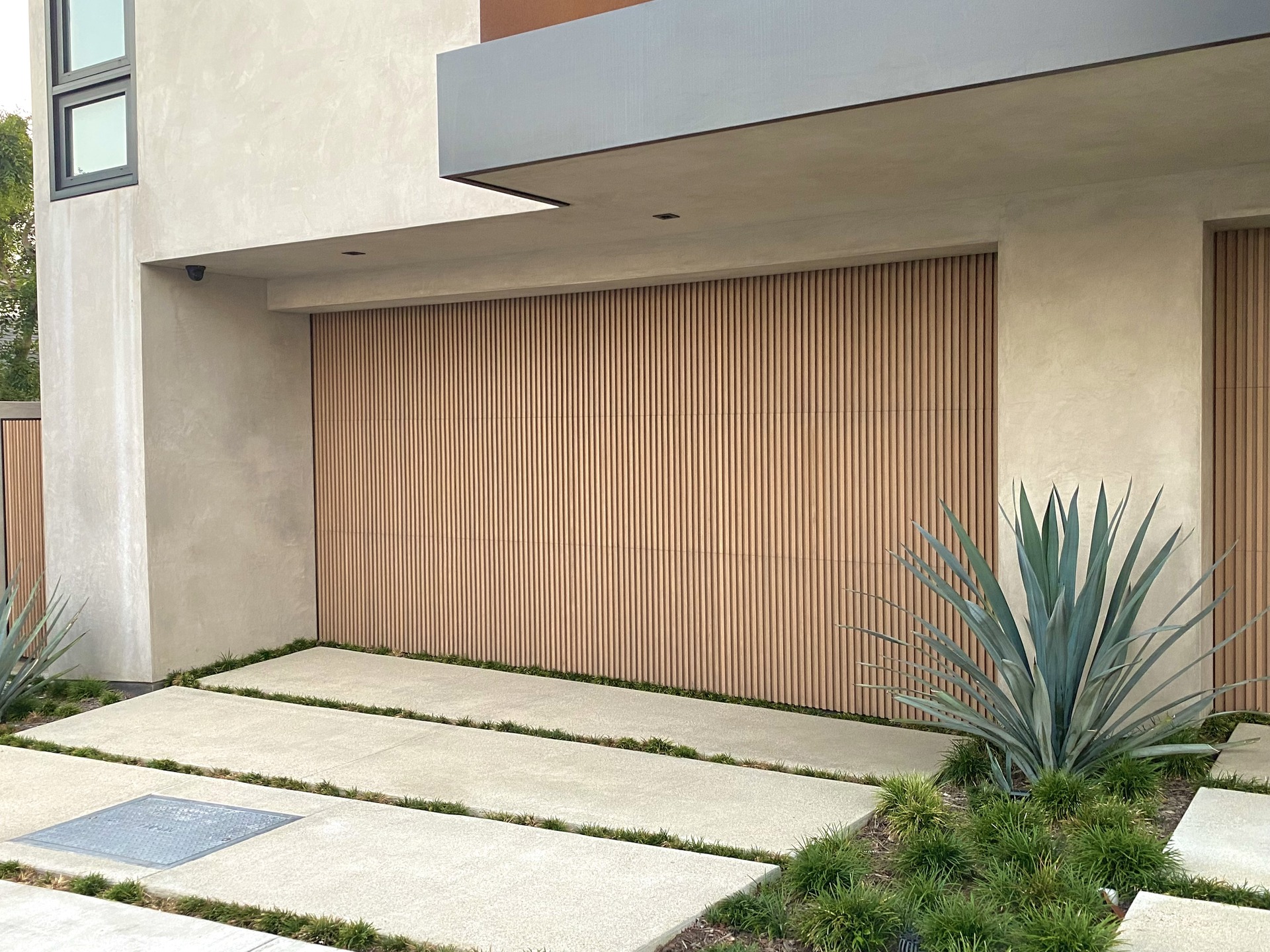 Custom wood garage door